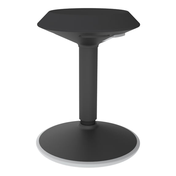 Learniture Adjustable-Height Active Motion Stool with Circular Seat - Flexible Seating for Classroom, Office or Home Black