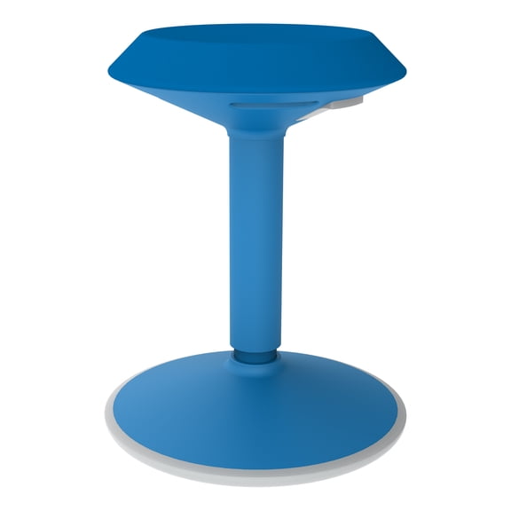 Learniture Adjustable-Height Active Motion Stool with Circular Seat - Flexible Seating for Classroom, Office or Home Brilliant Blue