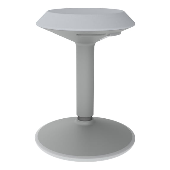 Learniture Adjustable-Height Active Motion Stool with Circular Seat - Flexible Seating for Classroom, Office or Home Gray