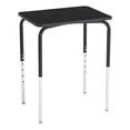 thumbnail image 1 of Learniture Adjustable Height Collaborative Student Desk Without Book Box - Graphite Nebula Top w/Black Frame (Set of 2 Desks), 1 of 3