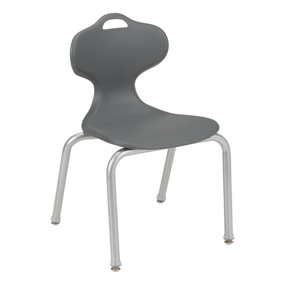 Learniture Graphite Stacking Chair (4 Pack), Gray