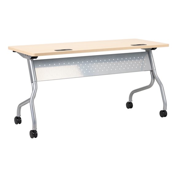 Learniture High-Pressure Laminate Mobile Flipper Table, Rolling Flip-Top Nesting Training Table for Classrooms, Offices & Collaborative Workspaces