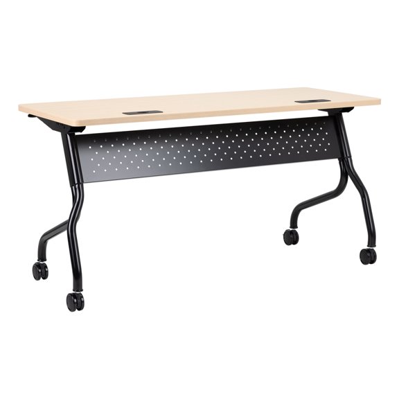 Learniture High-Pressure Laminate Mobile Flipper Table, Rolling Flip-Top Nesting Training Table for Classrooms, Offices & Collaborative Workspaces