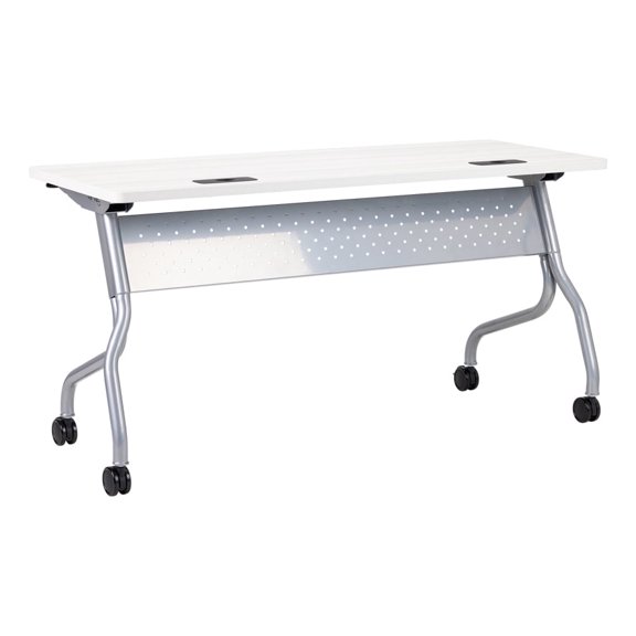 Learniture High-Pressure Laminate Mobile Flipper Table, Rolling Flip-Top Nesting Training Table for Classrooms, Offices & Collaborative Workspaces