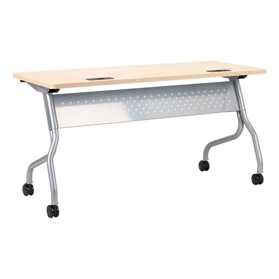 Learniture High-Pressure Laminate Mobile Flipper Table, Rolling Flip-Top Nesting Training Table for Classrooms, Offices & Collaborative Workspaces
