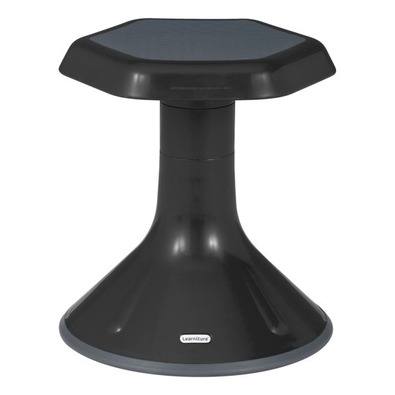 Learniture Learning Plastic Backless Active Stool 15" Seat Height Black