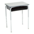 thumbnail image 1 of Learniture Open Front School Desk with Book Box for Kids, Students, and Classrooms - Adjustable Height Gray/Graphite (2-Pack), 1 of 1