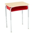 thumbnail image 1 of Learniture Open Front School Desk with Book Box for Kids, Students, and Classrooms - Adjustable Height Maple/Red (2-Pack), 1 of 6