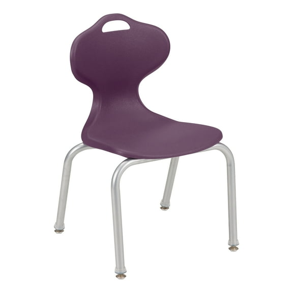 Learniture Profile Series School Desk Chair,14" Seat Height, Eggplant, Pack of 4