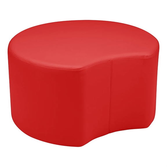 Learniture Shapes Series II Vinyl Soft Seating - Crescent (18" H)-Red Smooth Grain
