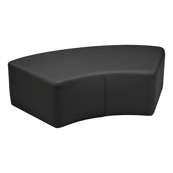 Learniture Shapes Series II Vinyl Soft Seating - S-Curve (12" High) -Black Smooth Grain