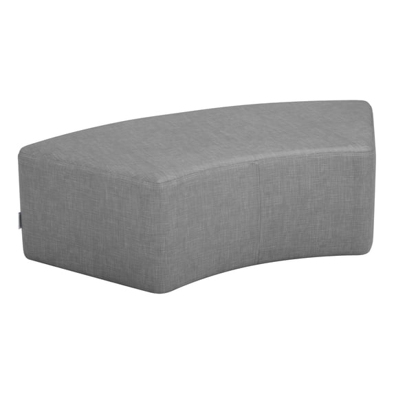 Learniture Shapes Series II Vinyl Soft Seating - S-Curve (12" High) -Gray Crosshatch