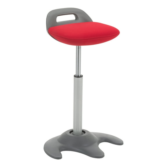 Learniture Sit-to-Stand Active Motion Perch Stool, Red/Grey Seat LNT-NES3021RD-SO