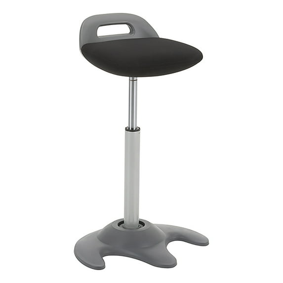 Learniture Sit-to-Stand Active Motion Perch Stool with low back, Black