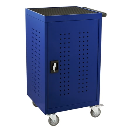 Learniture Structure Series 30-Device Tablet Charging Cart with Electric (Assembled)-Blue