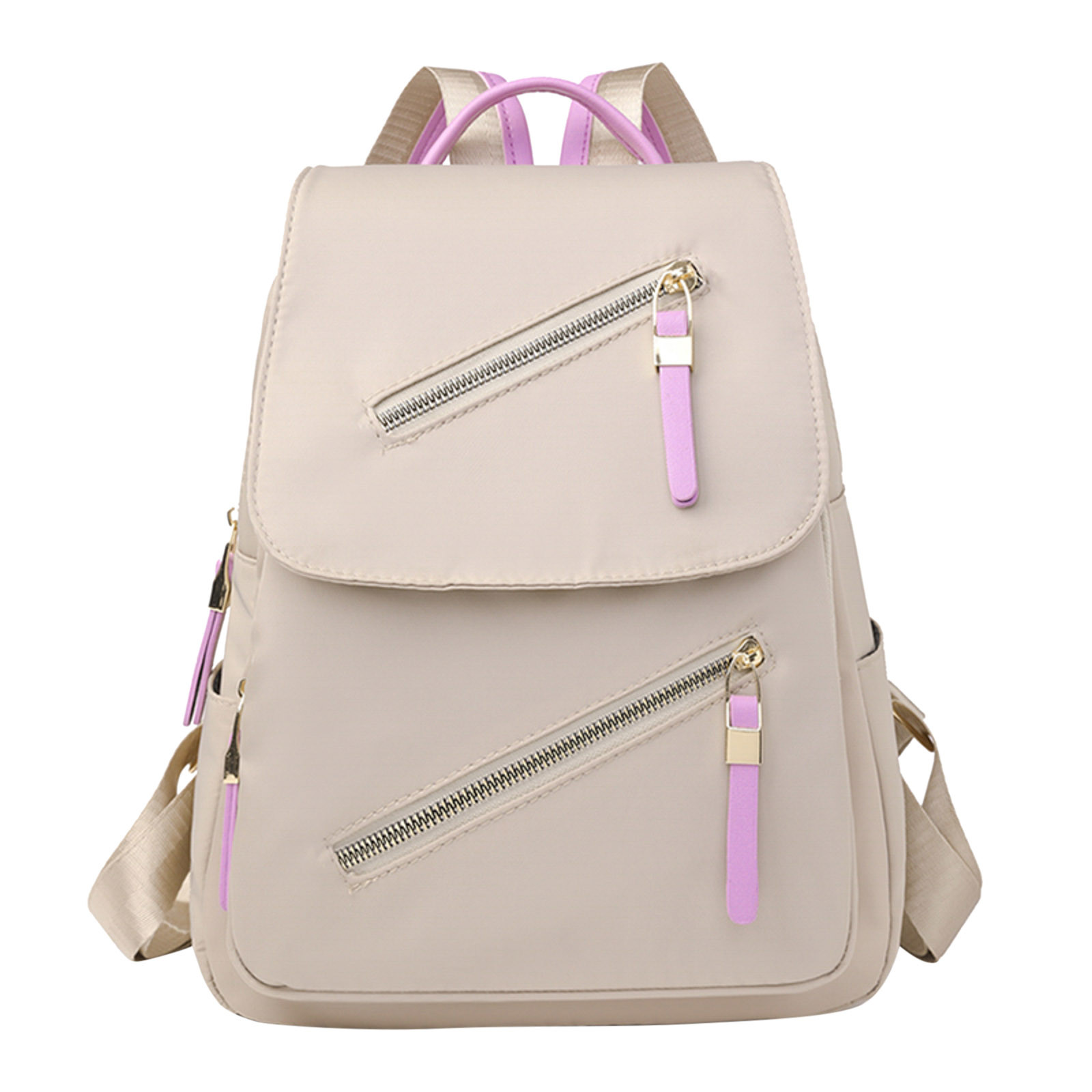 Leash Backpack Nylon Backpack Purse for Women Womens Work Backpack Ladies Fashion Solid Color Nylon Fabric Shoulder Bag Large Capacity Zipper Use Backpack Back To School Supplies Walmart