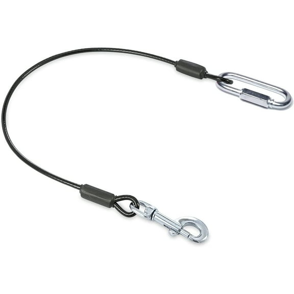 Leash Boss Dog Car Seat Belt Restraint - No-Chew Heavy Duty Car Seatbelt for Pets - Coated Steel Rope to Prevent Chewing | 16"