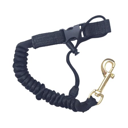 Leash, Coiled Fishing Rod Leash, Stretchable Leash Keeper Lanyard Paddle Holder for Kayak Oars, Kayaking, Rafting ,Fishing Rods Black