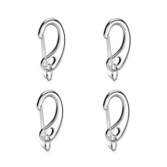 Leash King Dog Tag / Pet Tag w/ Pet Tag Quick Clip Combos- 2 pairs (4 pcs) of Standard Quick Clips - Entirely sugrical stainless steel