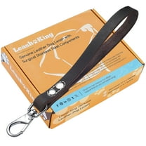 Leash King Genuine Leather Dog Leash 6 ft x 3/4 inch - Soft, Strong, Heavy Duty for Large & Medium Breeds - Dog Lead for Walking, Training, Hiking and Running – Brown