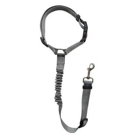 Leashes Enhanced Car Rope for Dogs - Traction Belt with Circular Ring Elastic Retractable Reflective Strip for Secure Comfortable Walking, One Size, Grey