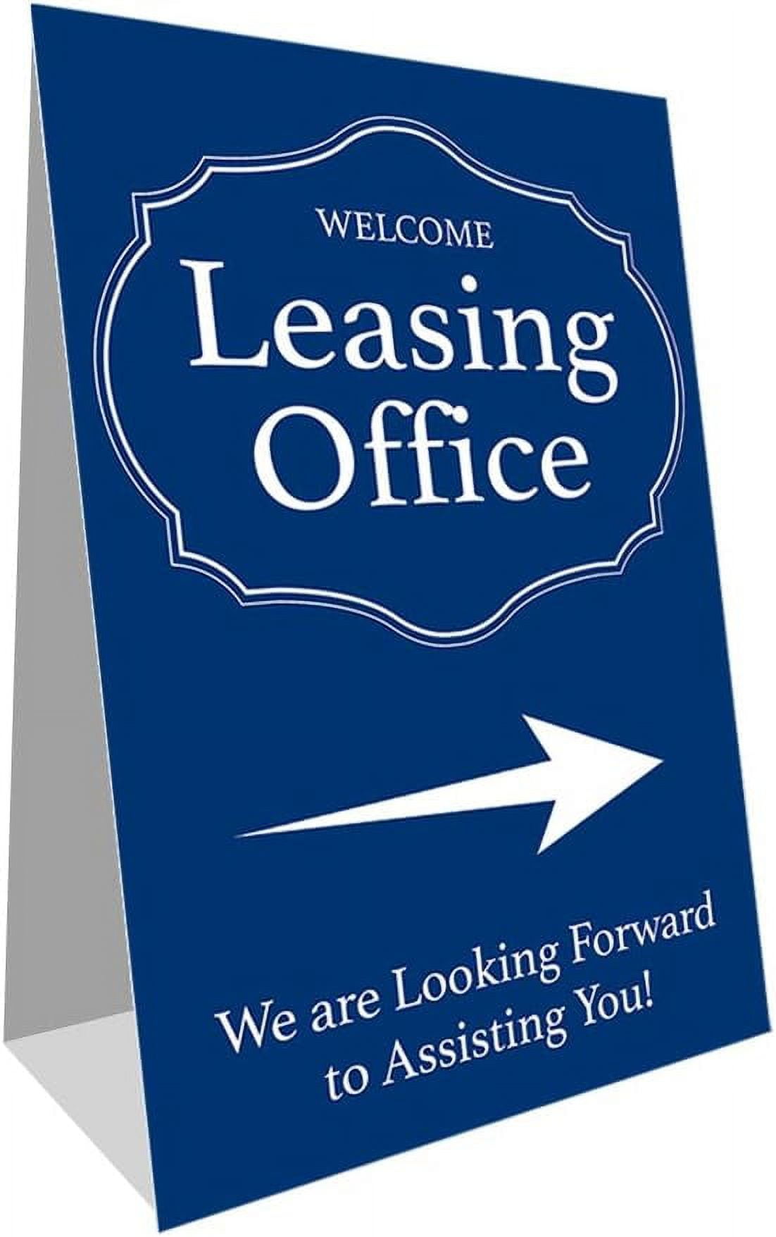 Leasing Office Economy AFrame Sign 2 Feet Wide by 3 Feet Tall