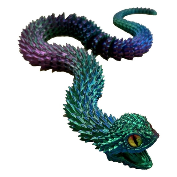 Leatfisat 23.6'' 3D Printed Snake,3D Printed Animals,Like Movable Snake Realistic Slithering Design