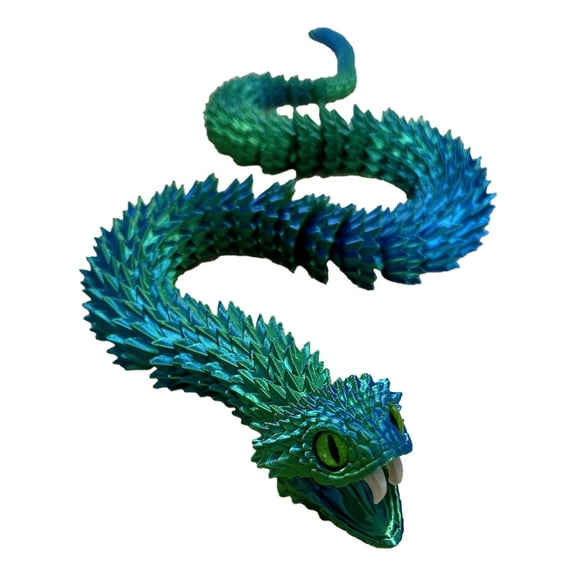 Leatfisat 23.6'' 3D Printed Snake,3D Printed Animals,Like Movable Snake Realistic Slithering Design