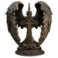 thumbnail image 1 of Leatfisat 2D Angel Wing Cross Figurine, Popular Home Decor, Elegant Figurines For Display, Decorative Figure, 1 of 4
