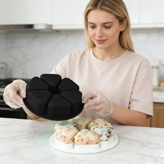 Leatfisat 6-In-1 Triangle Rice And Vegetable Roll Maker, Food Grade Sushi And Seaweed Press For Household Cooking And Meal Prep