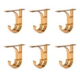 thumbnail image 1 of Leatfisat 6-Piece Ceiling Curtain Rod Hooks Rose Gold Finish Installation Support Brackets Storage Hanger System, 1 of 3