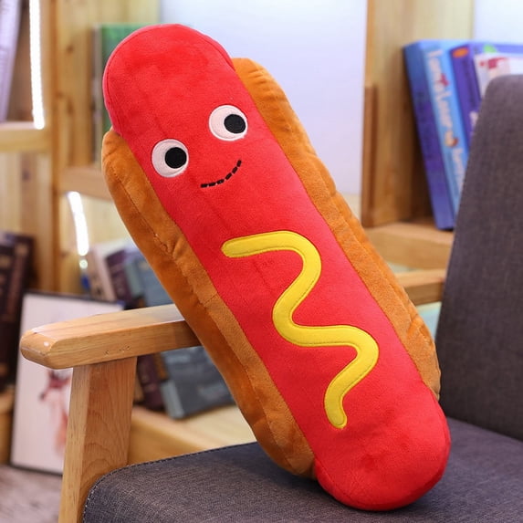 Leatfisat Cartoon Red Sausage Pillow Doll, Simulation Food Plush Toy For Home Decor And Comfort