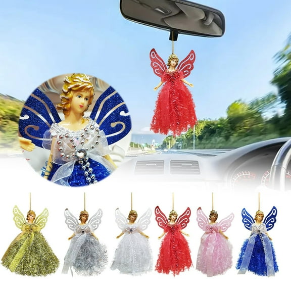 Leatfisat Christmas Tree Topper Angel - Portable Xmas Tree Ornament With Hanging Rope For Holiday Decorations