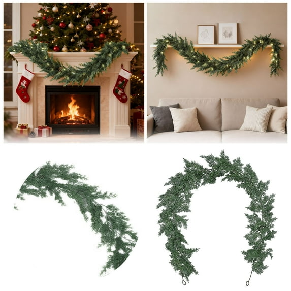 Leatfisat Festive Garland Easy To Hang, Chandeliers Walls Fireplaces Stairs Doors Decor, Living Room Display
