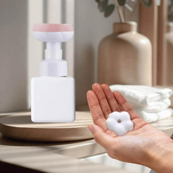 Leatfisat Flower - Shaped Foaming Soap Dispenser Set, Trendy Bathroom Accessory, Assorted Color Dispensers For Hand Soap,Bath Accessory