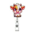 thumbnail image 1 of Leatfisat Funny Cute Badge Reel With Clip Closure Cartoon Pattern Design For Doctors Teachers Students Workplace Accessory, 1 of 4