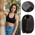 thumbnail image 1 of Leatfisat Lace Part Bob Wig Human Hair, Straight Bob Wig Glueless, Pre Plucked Natural Hairline,Black Short Bob Wig For Women, 1 of 8