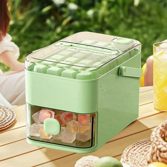 Leatfisat Large Capacity Ice Press & Storage Container - Home Food Grade Mold For Making Crystal Clear Ice Spheres And Cubes