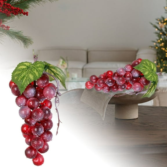 Leatfisat Lifelike Artificial Grape Bunches Fruit Set For Restaurant School Teaching And Festival Party Decor, Realistic Grapes For Educational Displays And Themed Events
