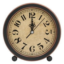 Leatfisat Mechanical Alarm Clock Analog Retro Desk Tabletop, Wind Up Timepiece With Night Light