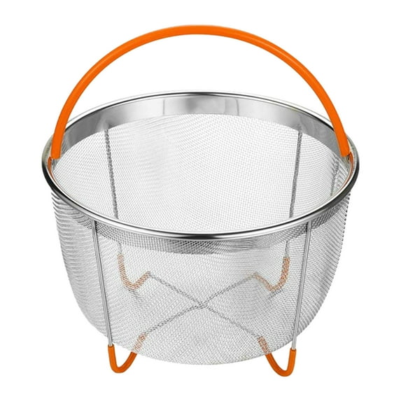 Leatfisat Mesh Steaming Basket Stainless Steel Strainer Insert Instant Pots Accessories With Handle Cooking Tool