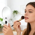 thumbnail image 1 of Leatfisat Modern 50X Magnifying Glass With 360° Adjustable Stand, Black And Gold Handheld/Wall/Tabletop Design For Reading And Makeup, 1 of 5