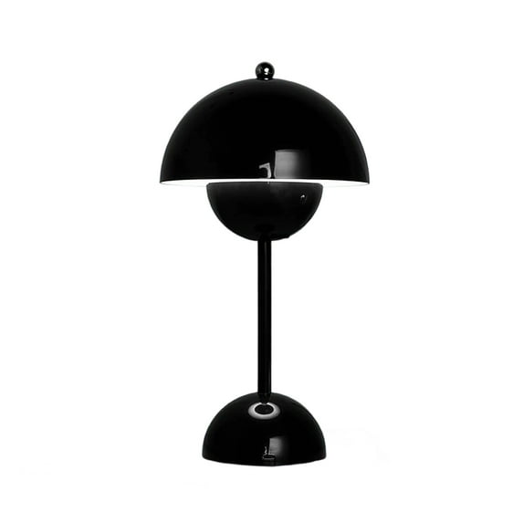 Leatfisat Modern Flower Bud Touch Dimmable Desk Lamp, Rechargeable Mushroom Light For Bedroom