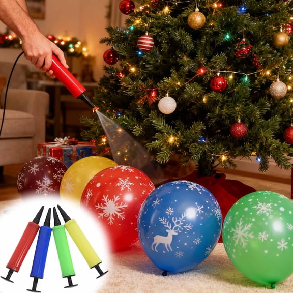 Leatfisat Portable Handheld Manual Balloon Inflator Pump - Quick And Easy Blower For Parties,Weddings,Yoga,And Travel,Indoor Outdoor Use,1Pcs Random Color