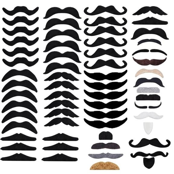 Leatfisat Realistic Mustache For Cosplay Costume, Party Role Playing Prop For Halloween Events And Performance Activities