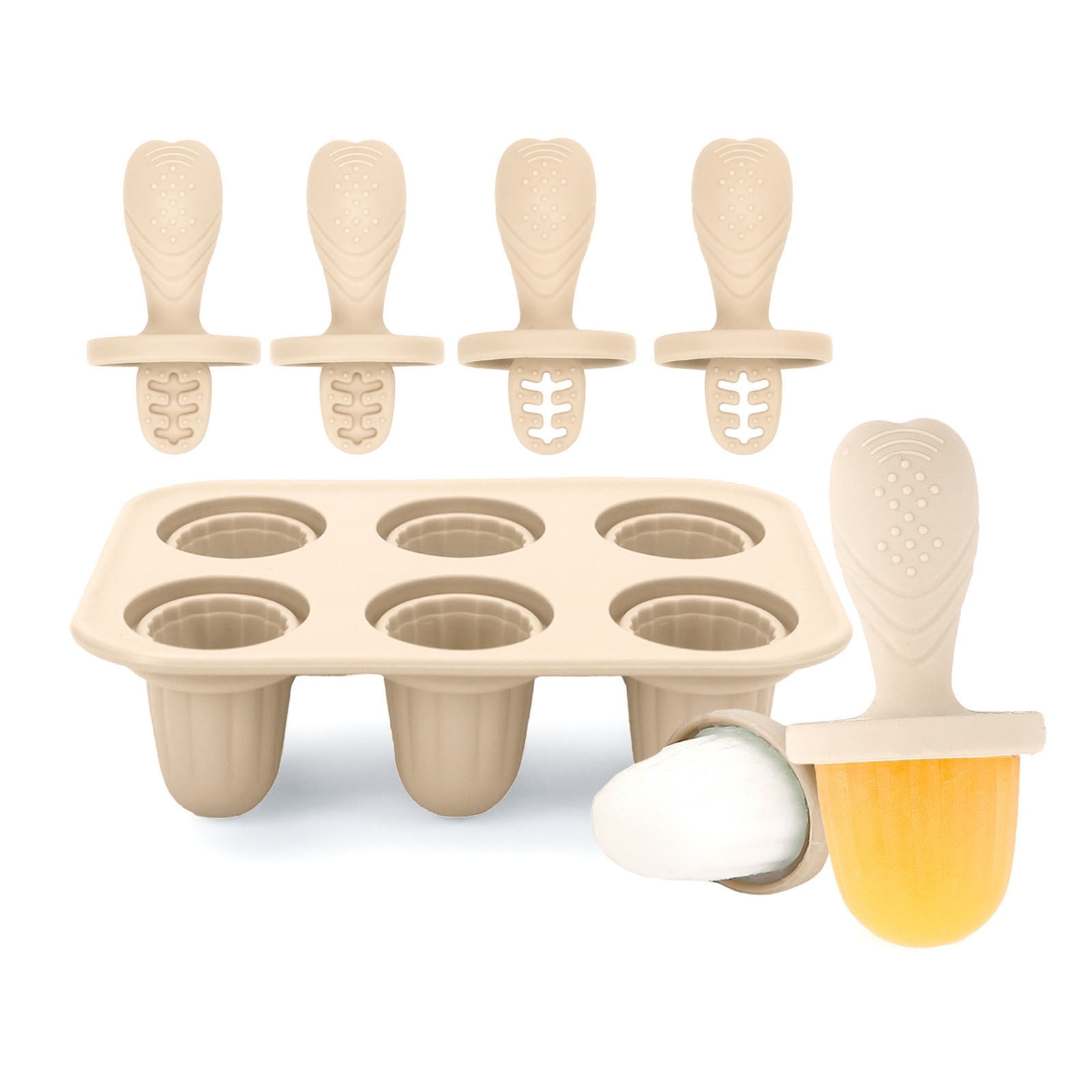 Leatfisat Silicone Molds With Sticks, Mini Molds For Breastmilk Molds For Teething Relief, Frozen Treats Maker Maker Ice Pop Mold For Toddlers Kids