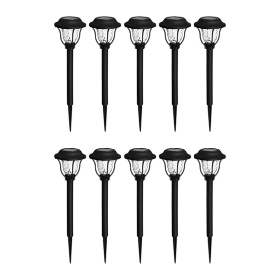 Leatfisat Solar Powered Hollow Led Ground Lamp - Induction Light And Shadow Ornament For Outdoor Garden，10Pcs
