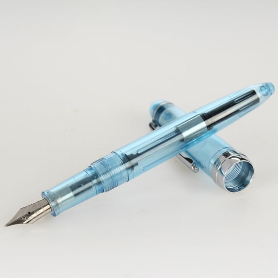 Leatfisat Spiral Transparent Colourful Fountain Pen, Office Writing Instrument With Fine Nib For Smooth Ink Flow And Elegant Design