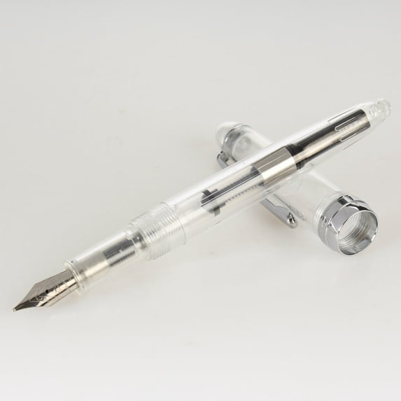 Leatfisat Spiral Transparent Colourful Fountain Pen, Office Writing Instrument With Fine Nib For Smooth Ink Flow And Elegant Design