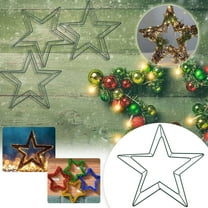 Leatfisat Star Shaped Wire Wreath Frame, Metal Floral Hoop For Christmas Craft, Wedding Diy